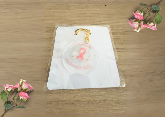 Porte-clés Acrylique Octobre Rose – Édition solidaire 🎀