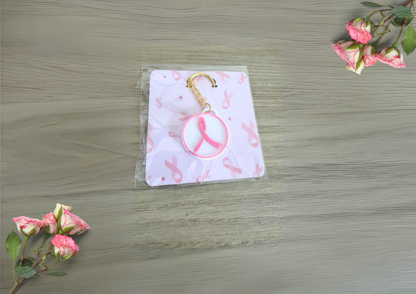 Porte-clés Octobre Rose 3D – Édition solidaire 🎀