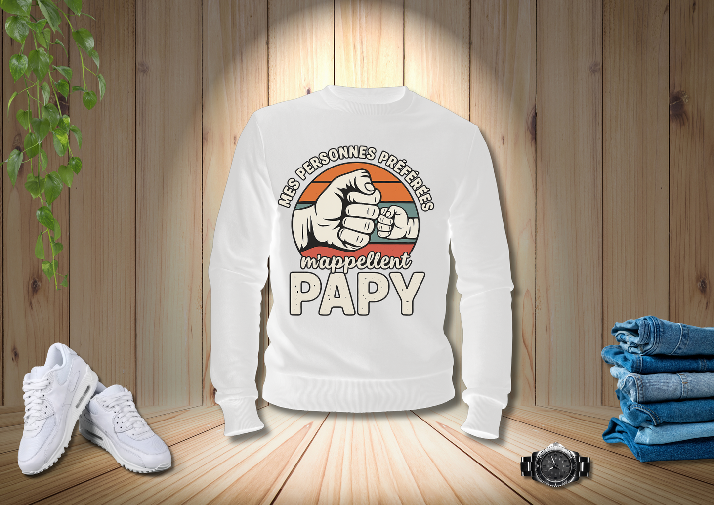 Sweat-shirt "Mes personnes préférées m'appellent Papy"