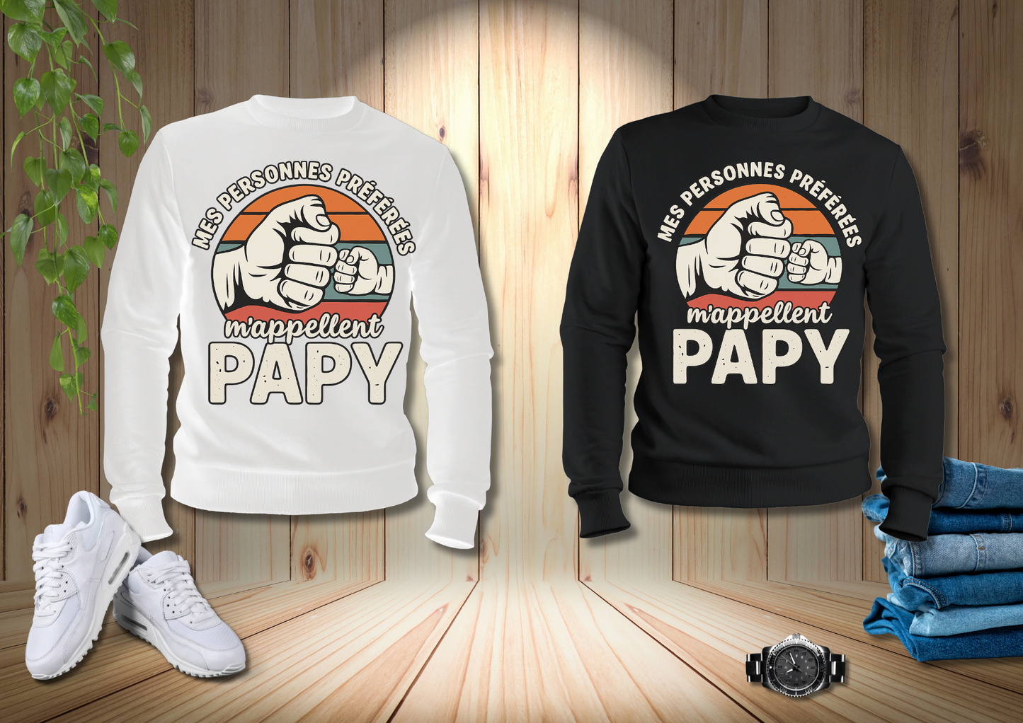 Sweat-shirt "Mes personnes préférées m'appellent Papy"