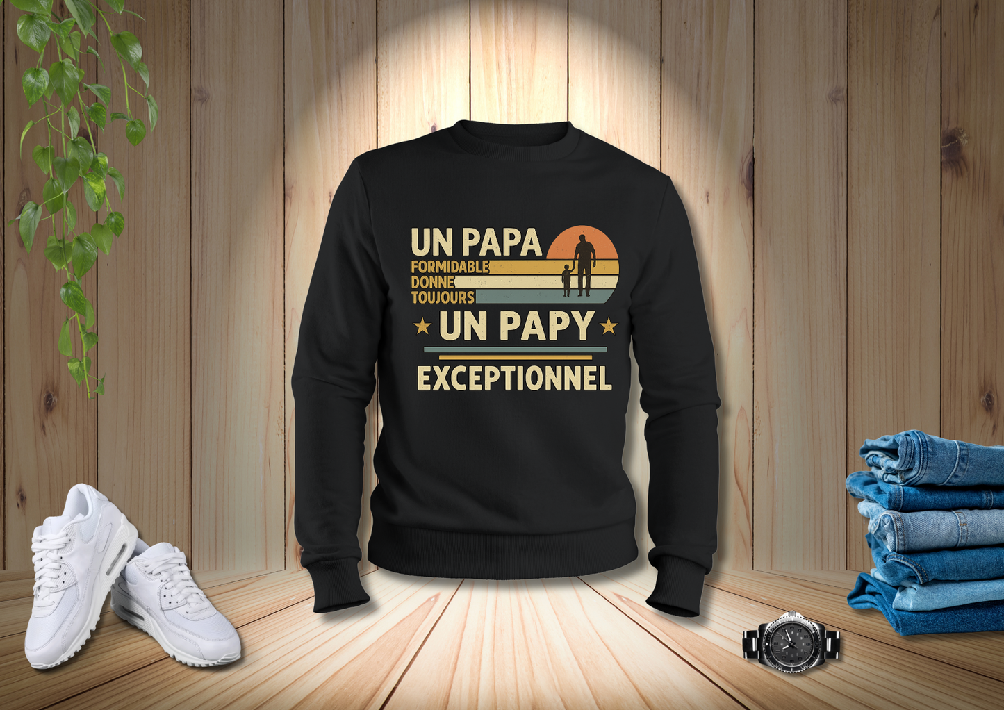 👕 Sweat "Un Papa Formidable Donne Toujours Un Papy Exceptionnel"
