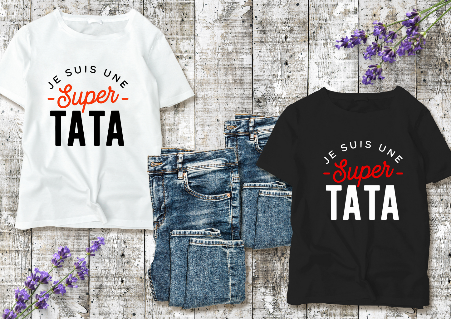 đ T-shirt Femme â "Je suis une Super Tata"