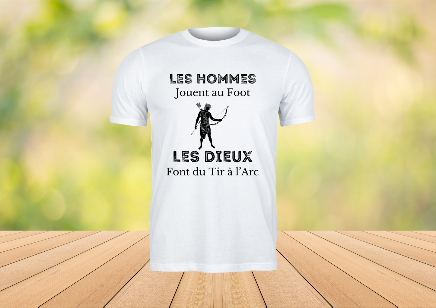 🏹 T-shirt Blanc 100% Coton - Collection "Tir à l'Arc" (5 Modèles au choix)