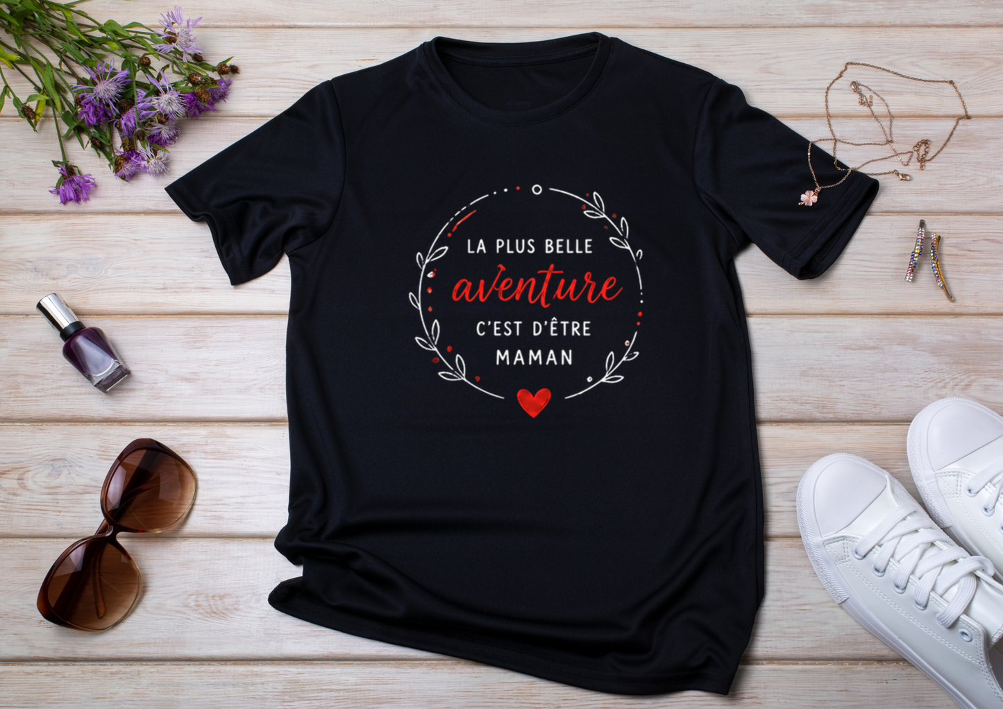 ❤️ Mom T-Shirt "The most beautiful adventure" – A gift full of love