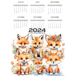 A4 Calendrier Animaux recto/verso