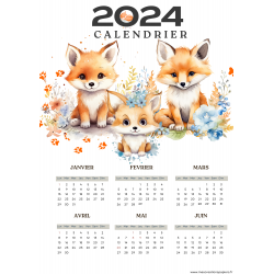 A4 Calendrier Animaux...