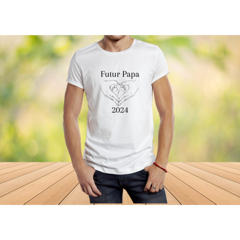 Tee Shirt - sweat - sweat a capuche futur papa 2024