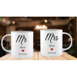 Tasse couple à personalisée