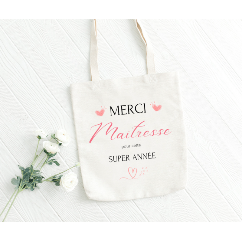 Sac blanc Maitresse/atsem