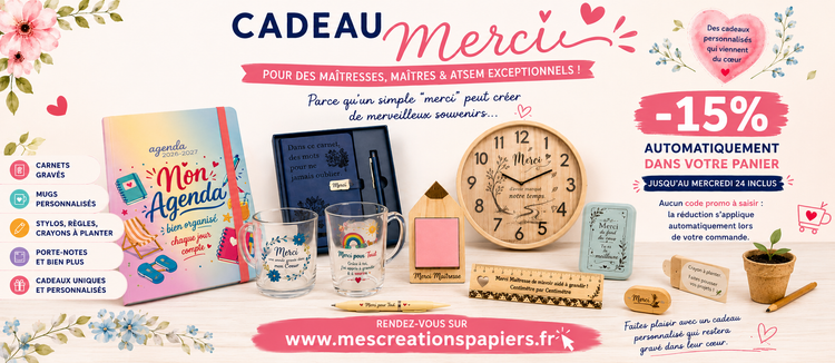 Cadeaux remerciement  pour fin d'année
