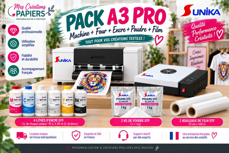 Machines et packs DTF SUNIKA SK-A301 A3 PRO