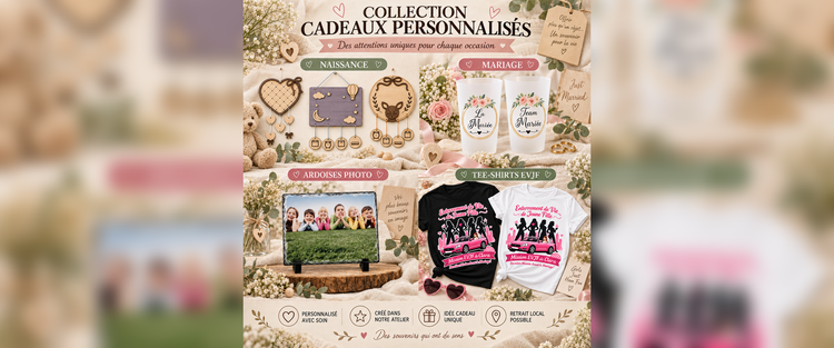 Bannière Cadeaux personnalisés – Mes Créations Papiers