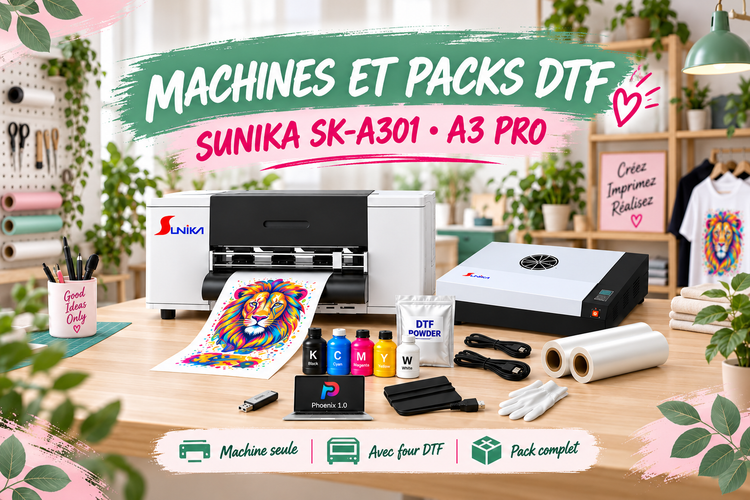 Machines et packs DTF SUNIKA SK-A301 A3 PRO