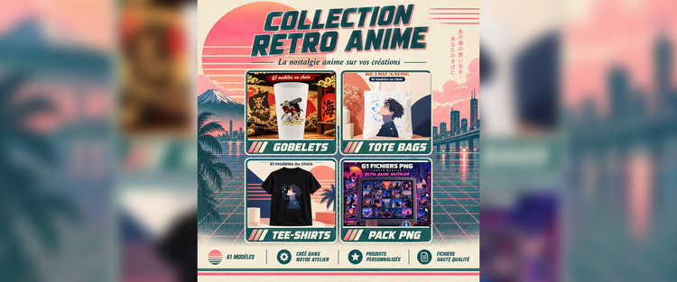 Bannière Retro Anime – Mes Créations Papiers