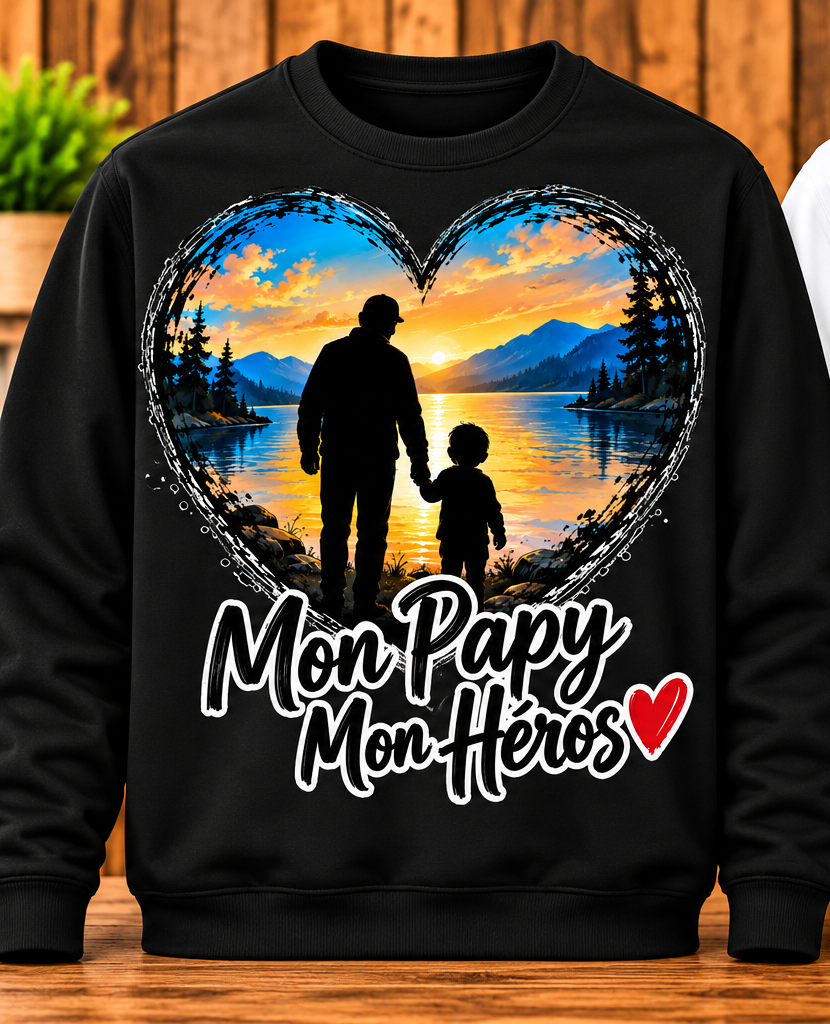 Sweat Mon Papy, Mon Héros – Noir