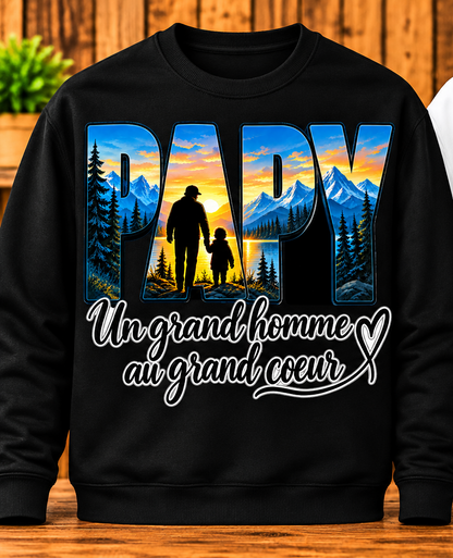 Sweat Papy – Un grand homme au grand cœur – Noir
