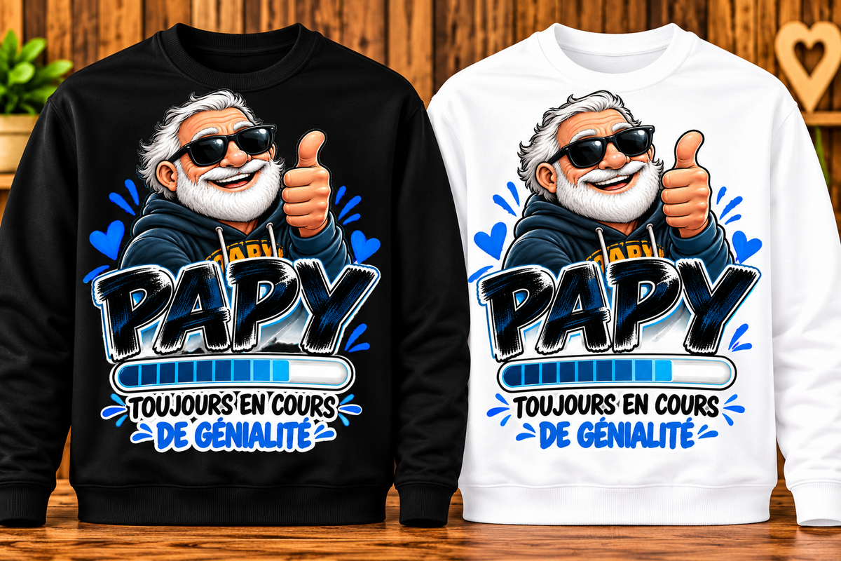 Sweat Papy – Toujours en cours de génialité