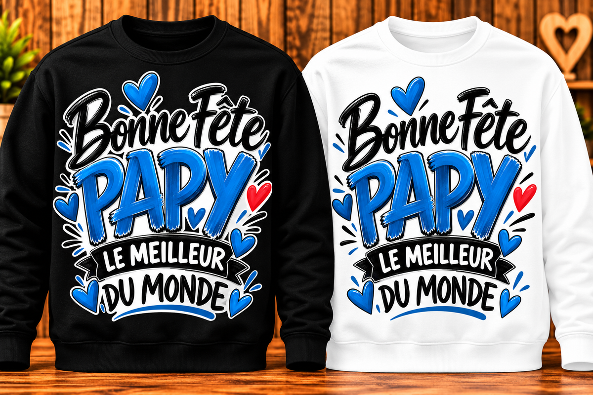 Sweat Bonne Fête Papy – Le meilleur du monde