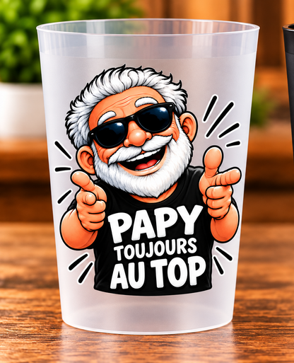 Gobelet Papy – Toujours au top – Transparent