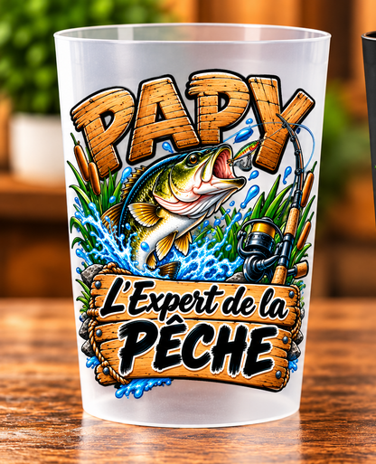Gobelet Papy – L’Expert de la pêche – Transparent