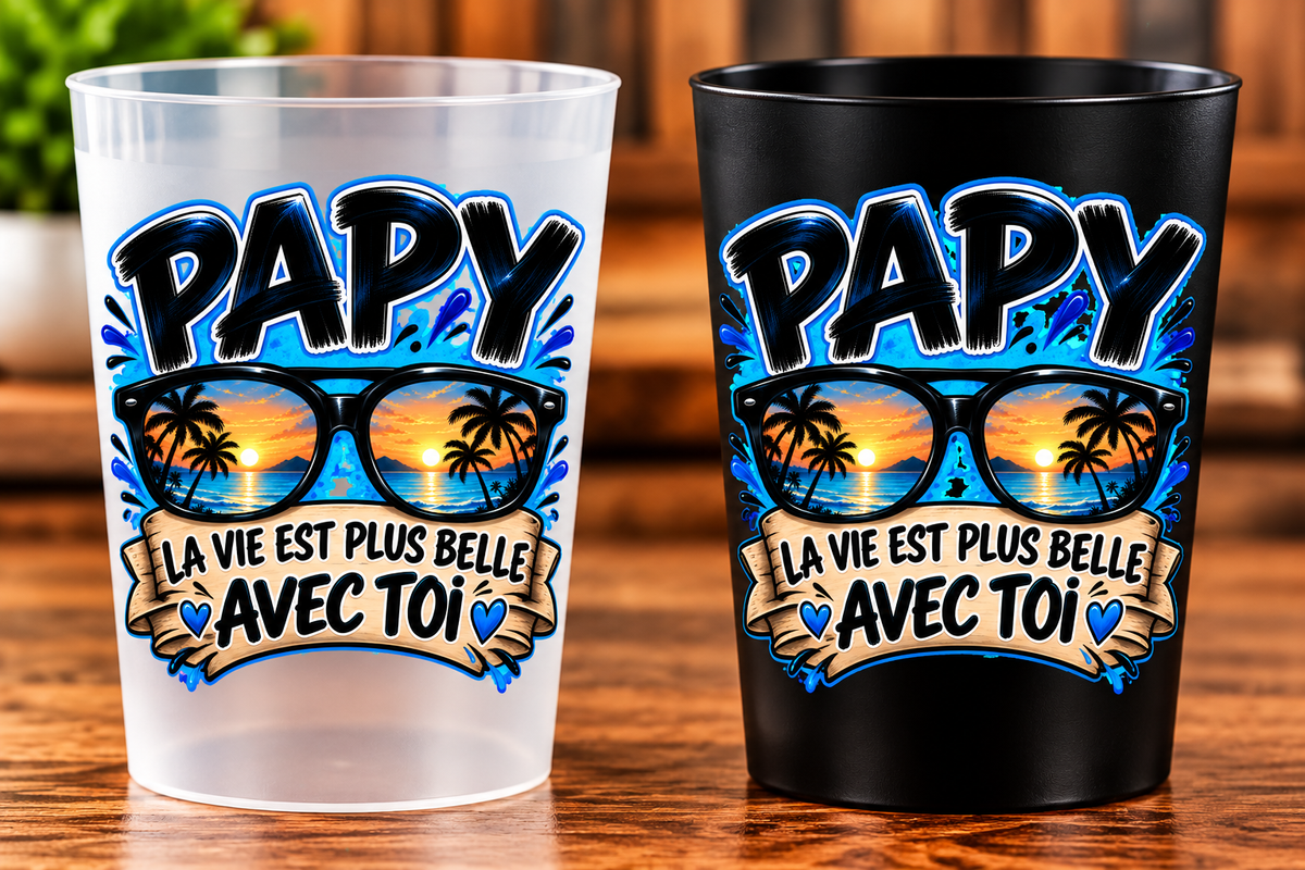 Gobelet Papy – La vie est plus belle avec toi