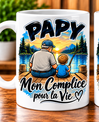Mug Papy – Mon complice pour la vie – Blanc