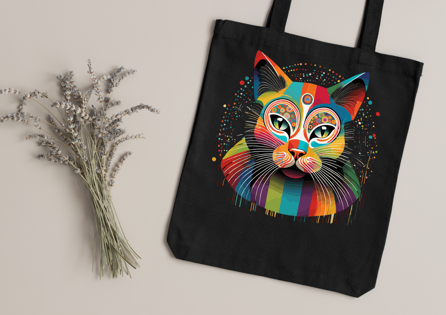 Tote Bag Psychedelic Designs – 100 modèles au choix – Noir ou Blanc