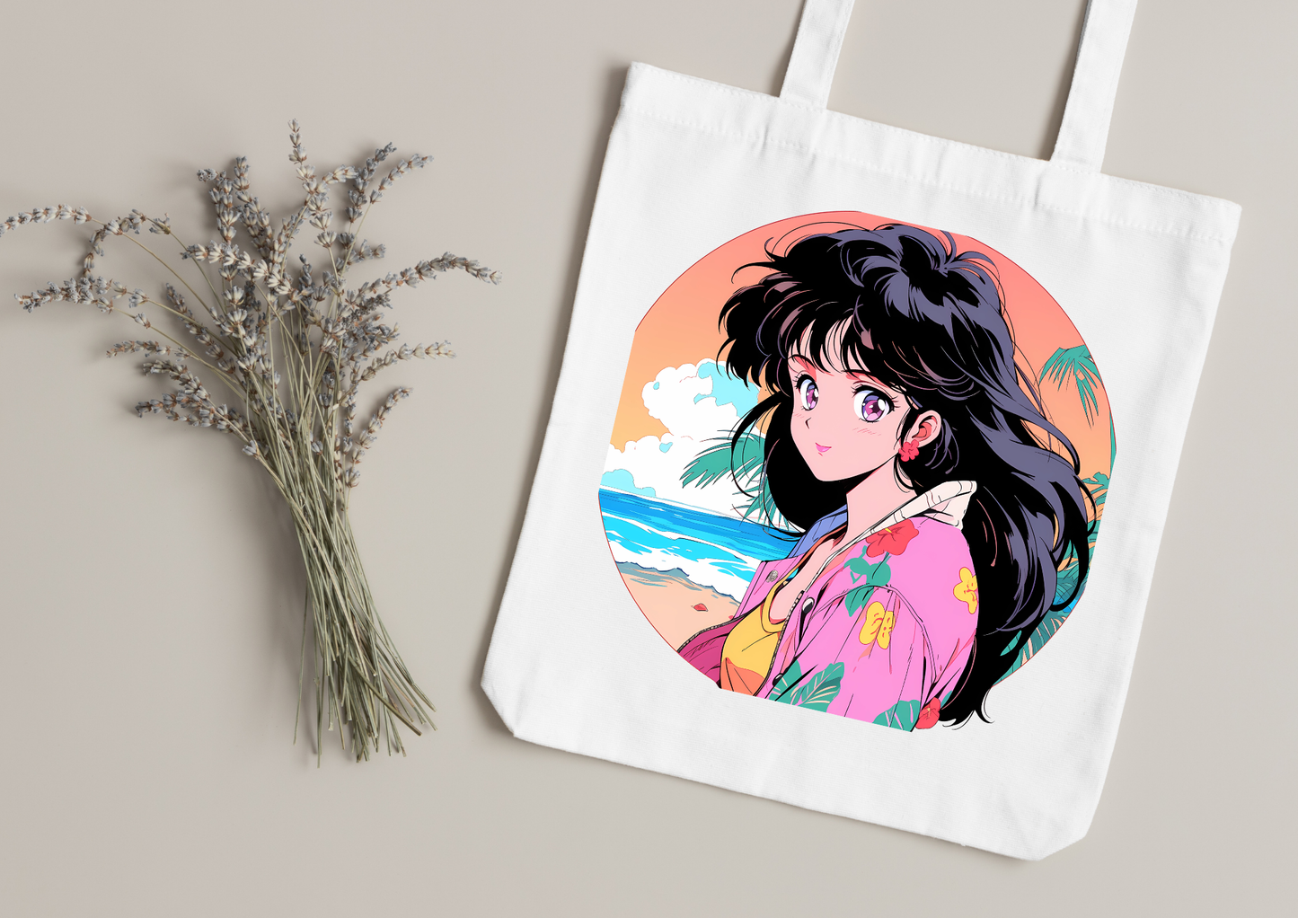 Tote Bag Retro Anime Nostalgia – 61 modèles au choix – Noir ou Blanc