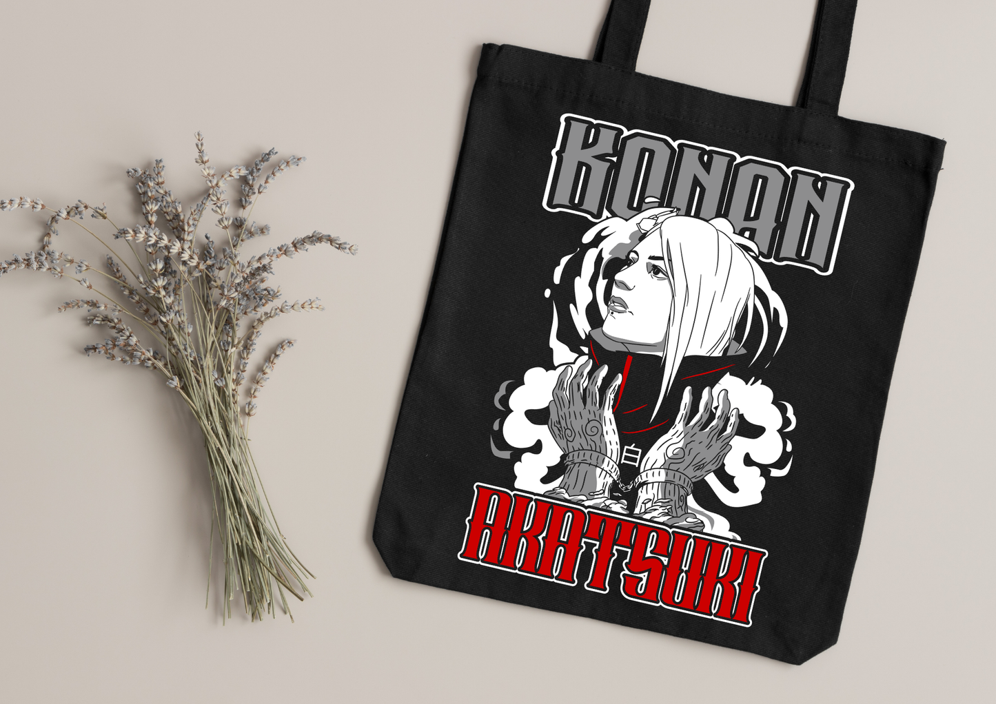 Tote Bag Anime – 104 modèles au choix – Noir