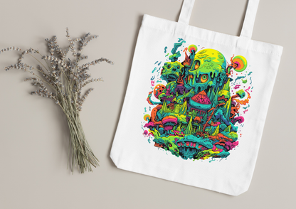 Tote Bag Psychedelic Designs – 100 modèles au choix – Noir ou Blanc
