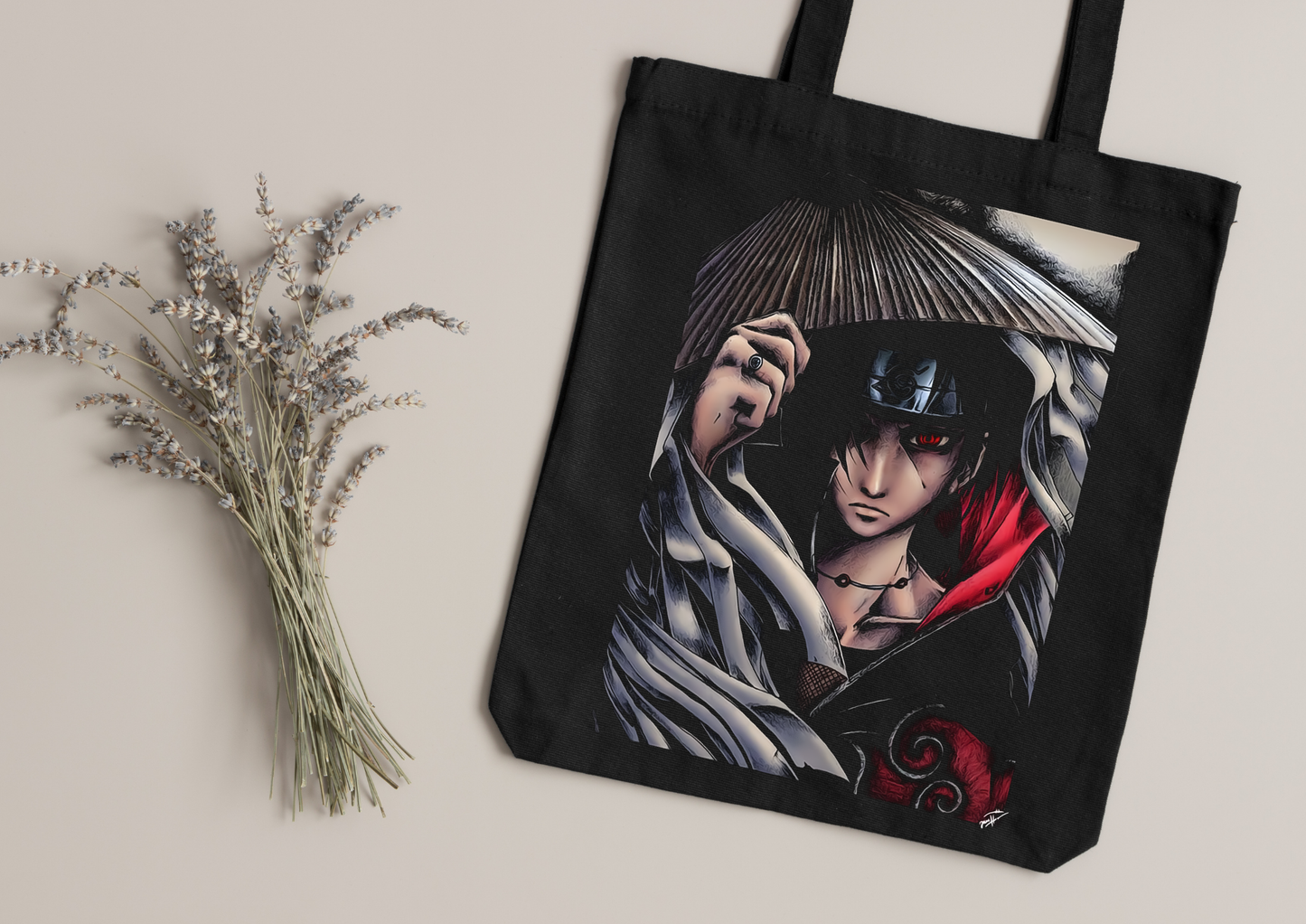 Tote Bag Anime – 104 modèles au choix – Noir