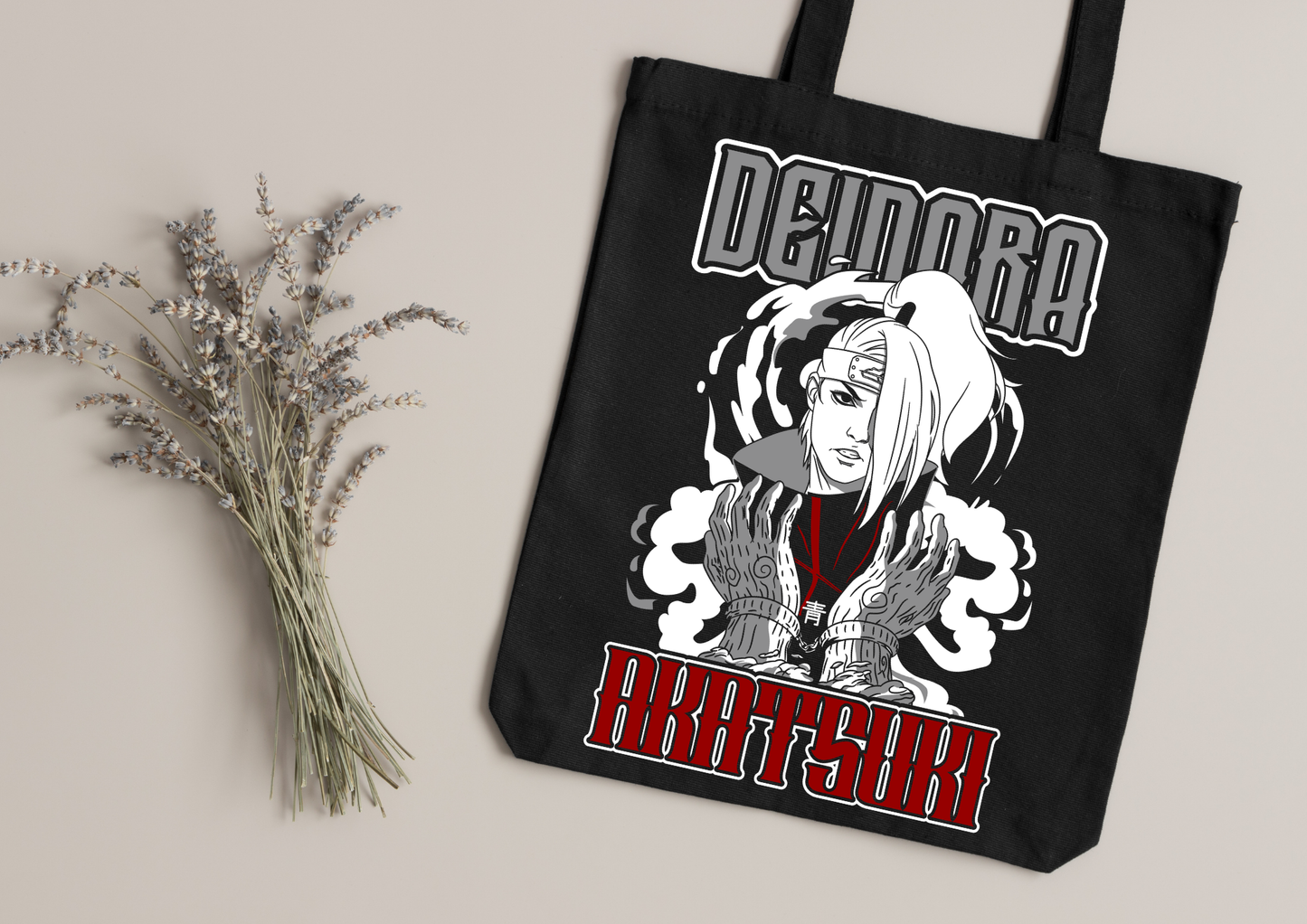 Tote Bag Anime – 104 modèles au choix – Noir