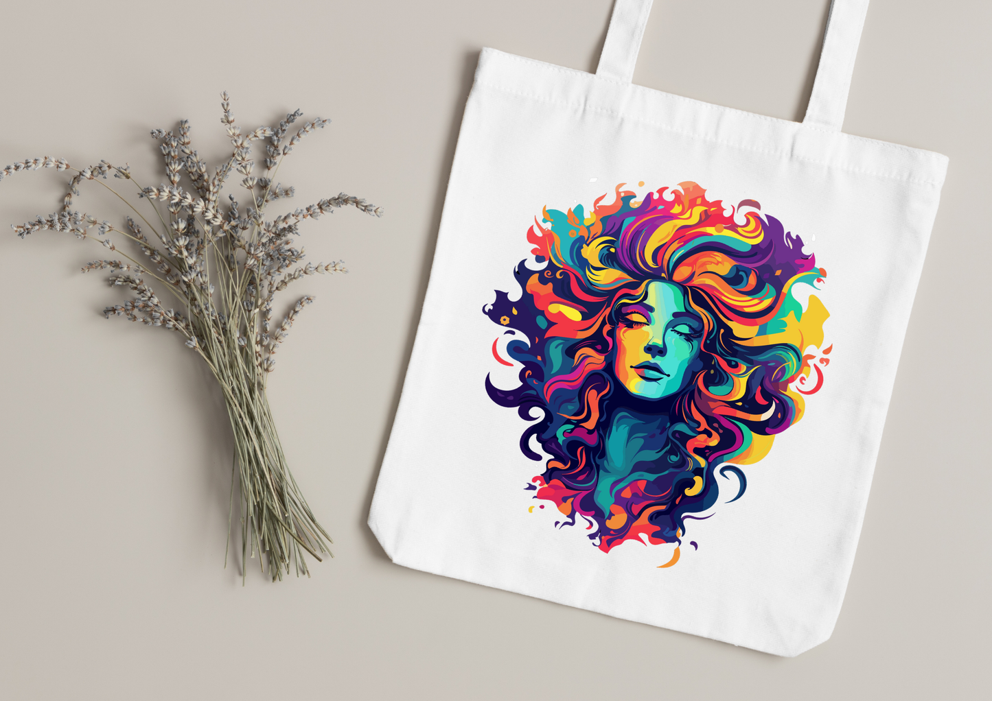 Tote Bag Psychedelic Designs – 100 modèles au choix – Noir ou Blanc