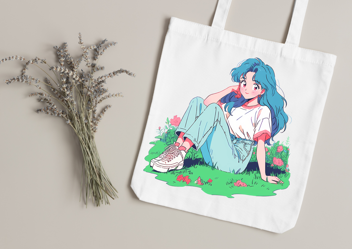 Tote Bag Retro Anime Nostalgia – 61 modèles au choix – Noir ou Blanc