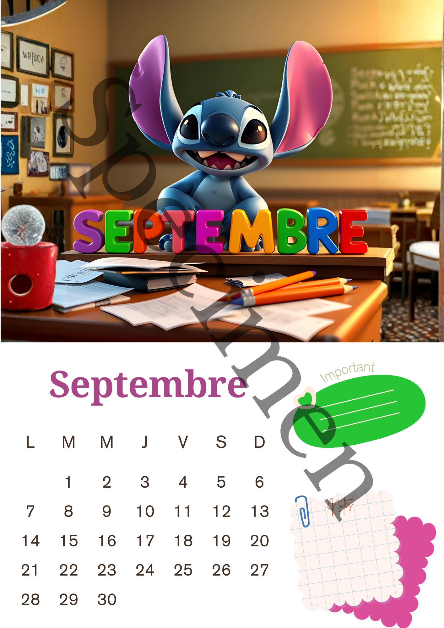 Calendrier Stitch 2026