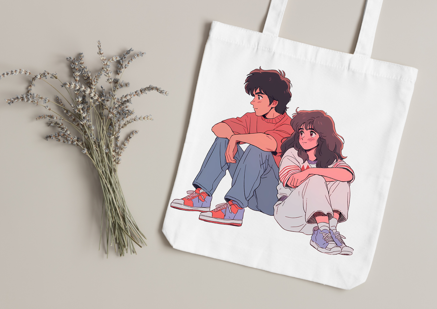 Tote Bag Retro Anime Nostalgia – 61 modèles au choix – Noir ou Blanc