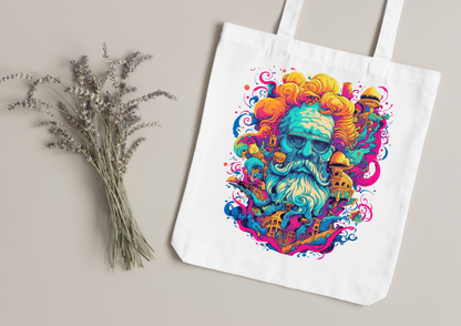 Tote Bag Psychedelic Designs – 100 modèles au choix – Noir ou Blanc