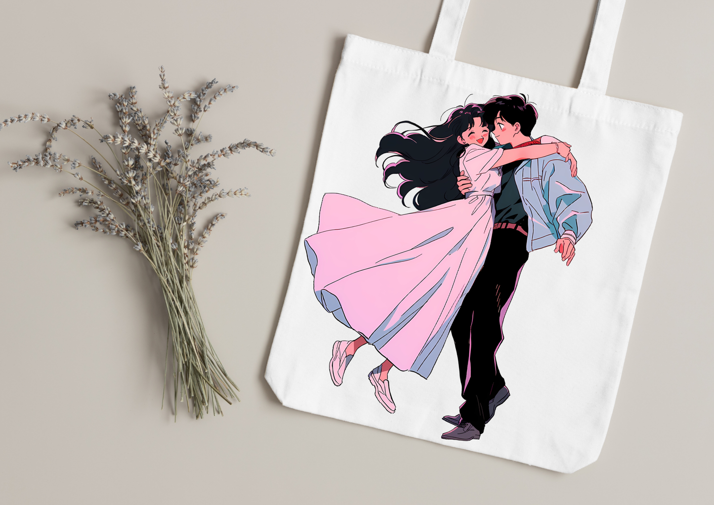Tote Bag Retro Anime Nostalgia – 61 modèles au choix – Noir ou Blanc