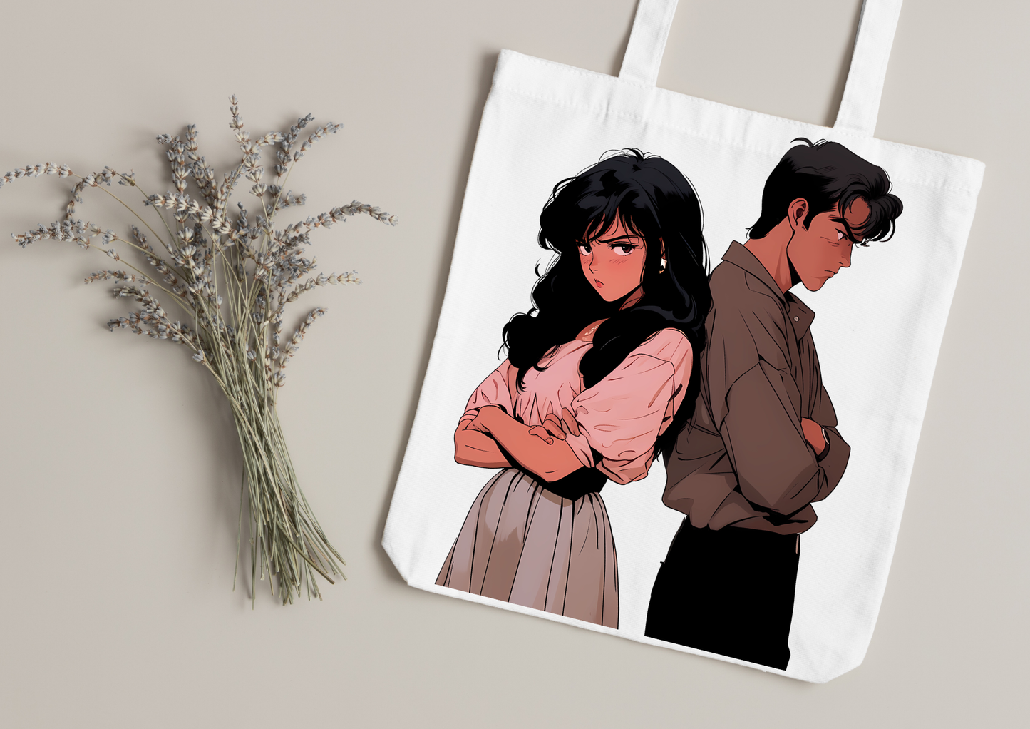 Tote Bag Retro Anime Nostalgia – 61 modèles au choix – Noir ou Blanc