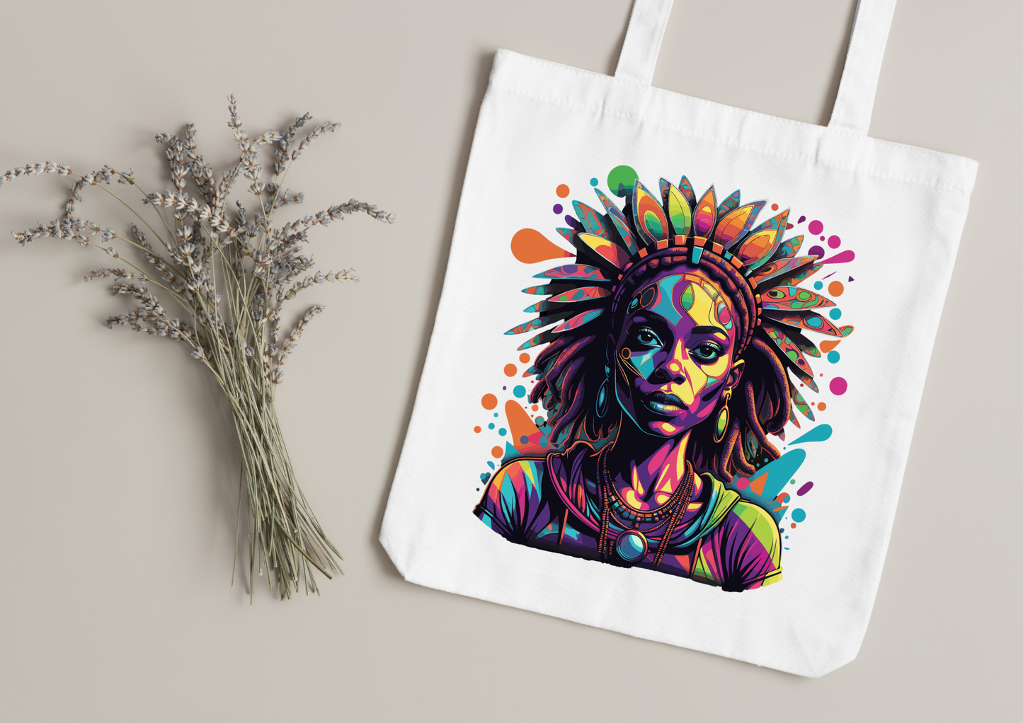 Tote Bag Psychedelic Designs – 100 modèles au choix – Noir ou Blanc