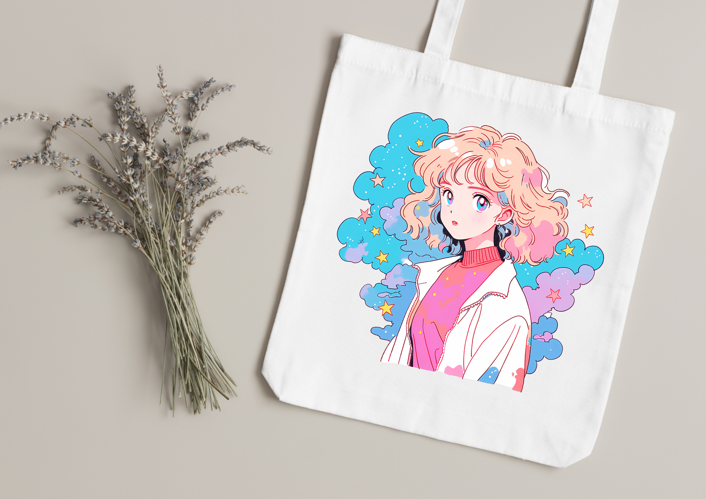 Tote Bag Retro Anime Nostalgia – 61 modèles au choix – Noir ou Blanc