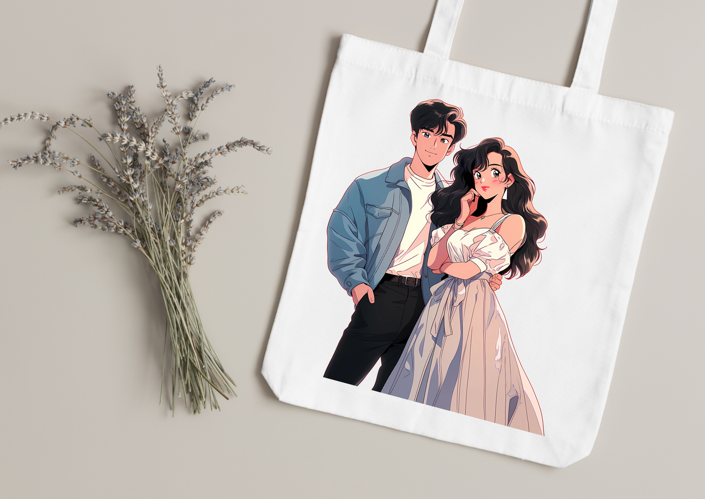 Tote Bag Retro Anime Nostalgia – 61 modèles au choix – Noir ou Blanc