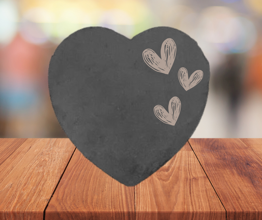 ❤️ Ardoise funéraire en forme de cœur – Motifs  Petits cœurs
