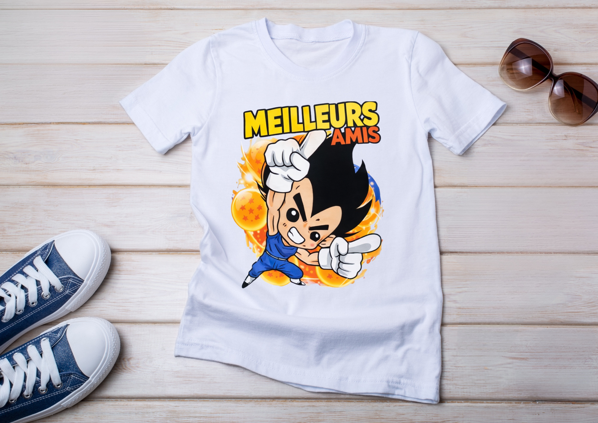 Tee-shirt blanc Meilleurs Amis