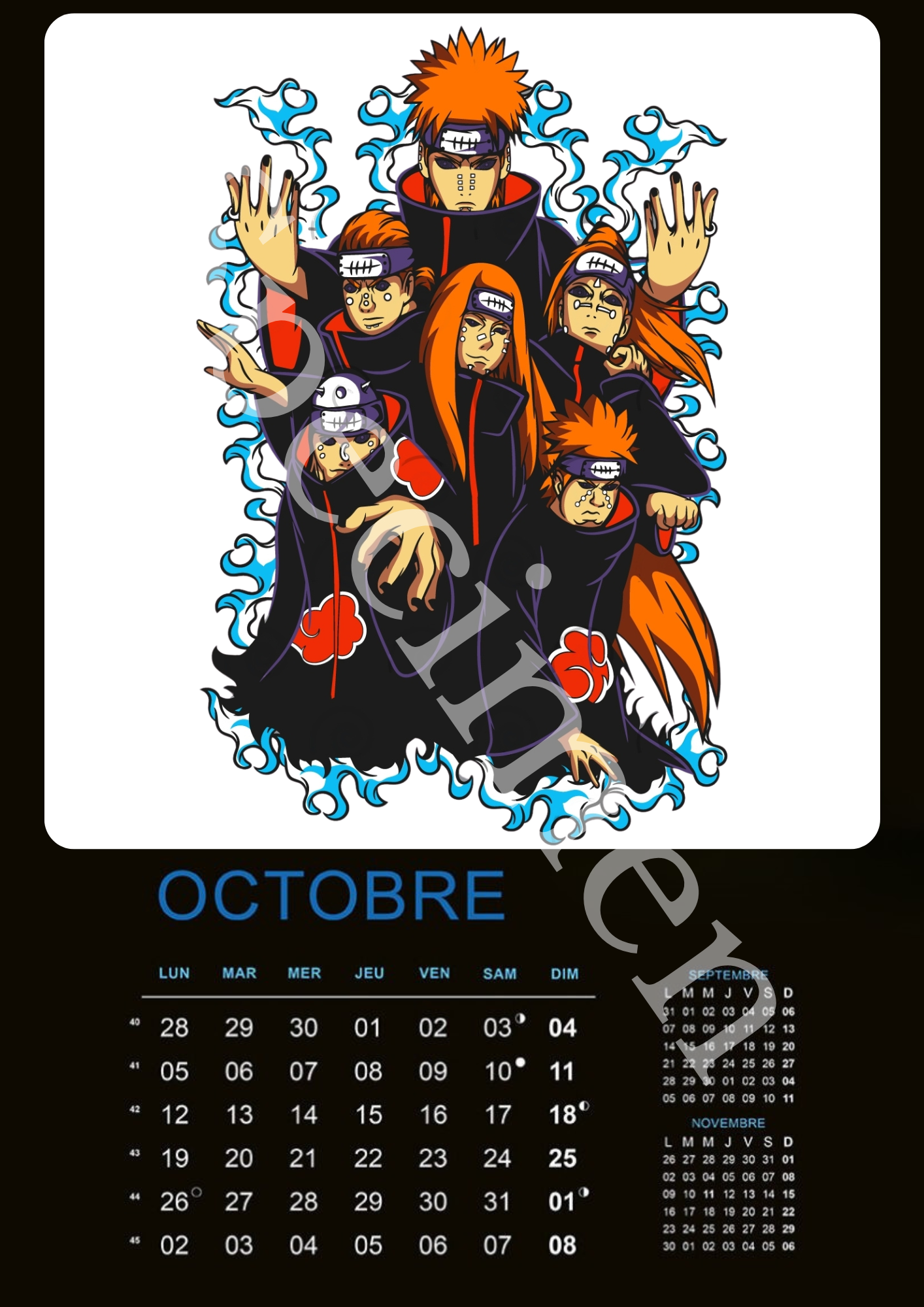 Calendrier Naruto 2026 – Version numérique (à imprimer)