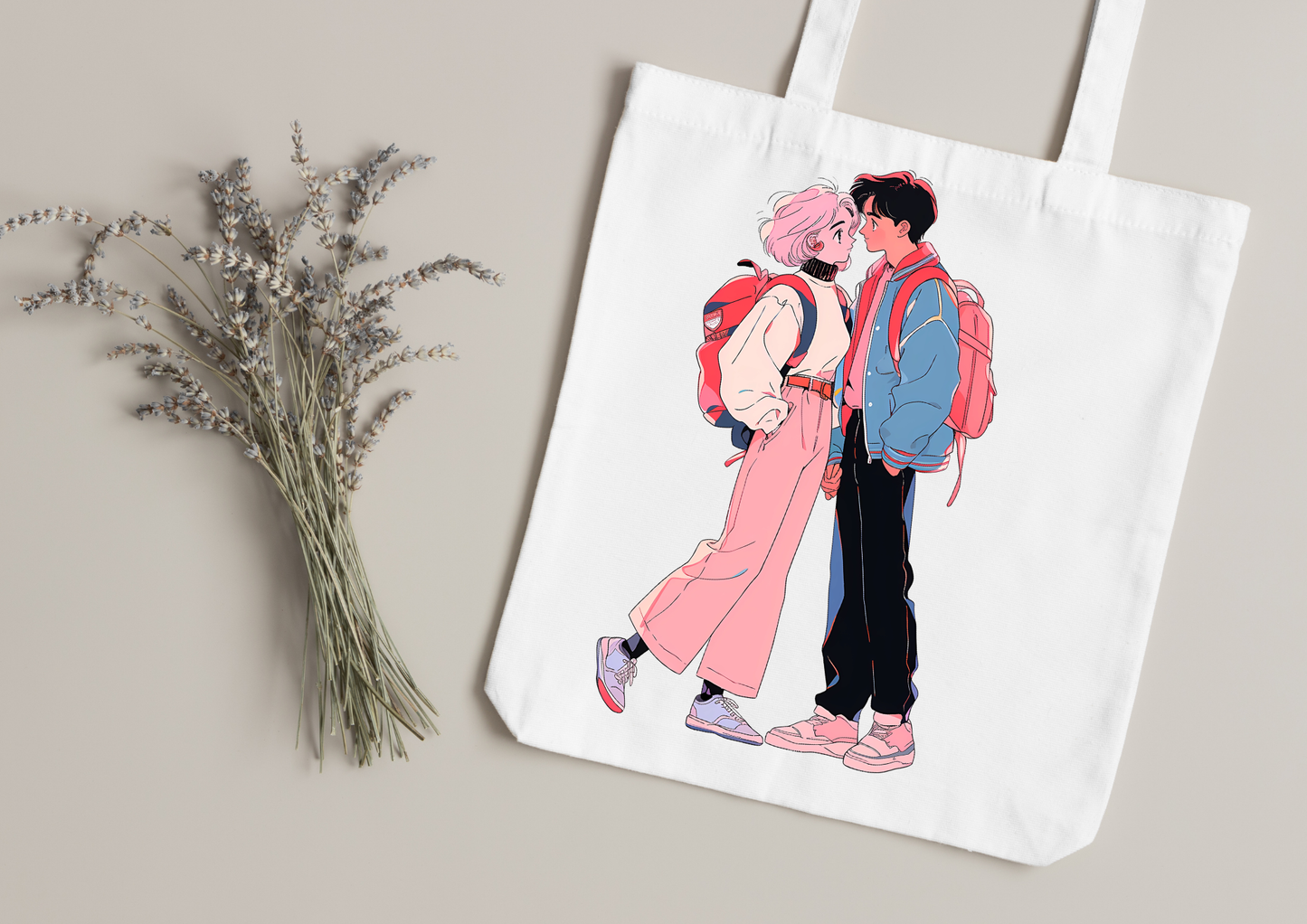 Tote Bag Retro Anime Nostalgia – 61 modèles au choix – Noir ou Blanc