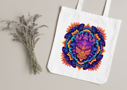 Tote Bag Psychedelic Designs – 100 modèles au choix – Noir ou Blanc