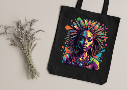 Tote Bag Psychedelic Designs – 100 modèles au choix – Noir ou Blanc