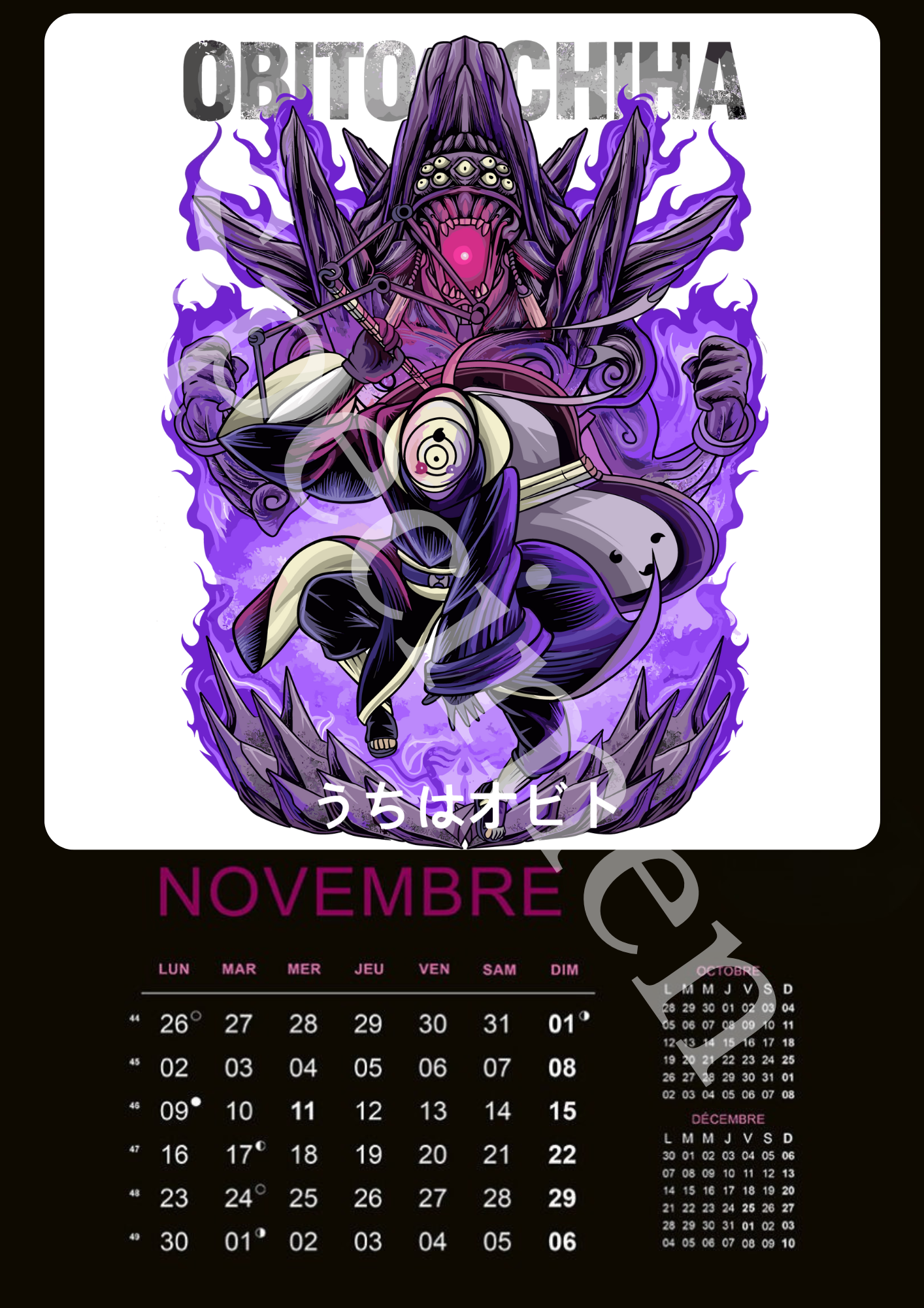 Calendrier Naruto 2026 – Édition Collector