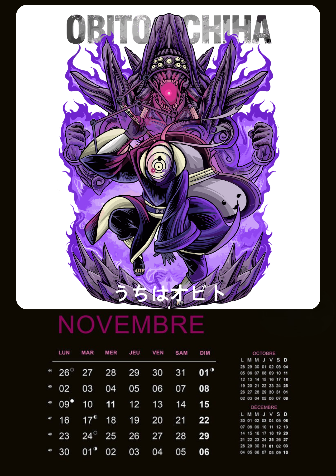 Calendrier Naruto 2026 – Édition Collector
